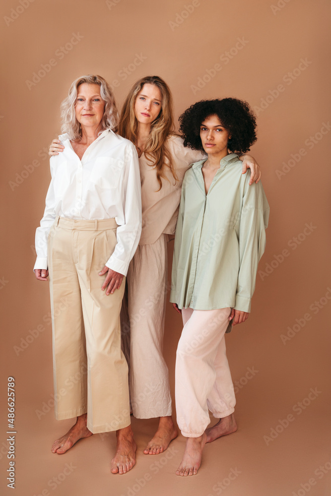 Portrait of women of different ages and races. Portrait of women of different ages and races.
