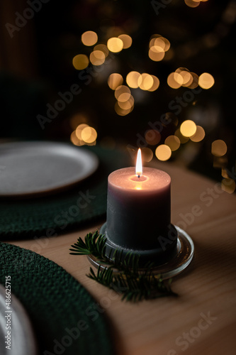 Table Setting with Candle photo