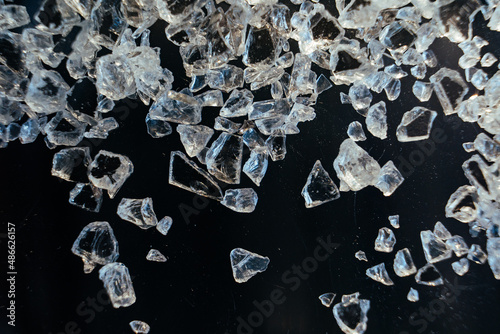 Broken glass.