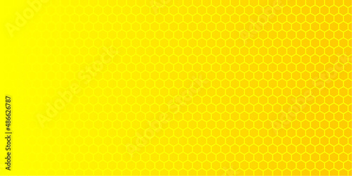 Yellow Hexagonal Honeycomb Background