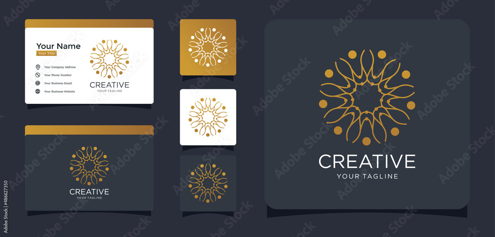 Naklejka premium beauty yoga design inspiration