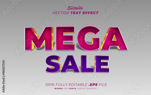 Mega sale editable text effect