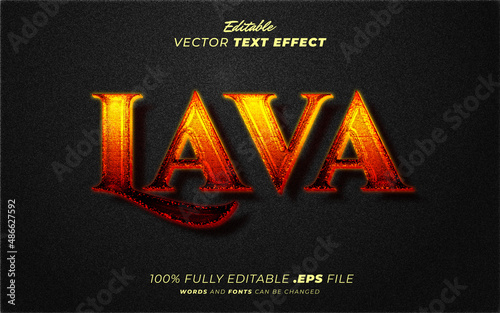 Lava editable text effect