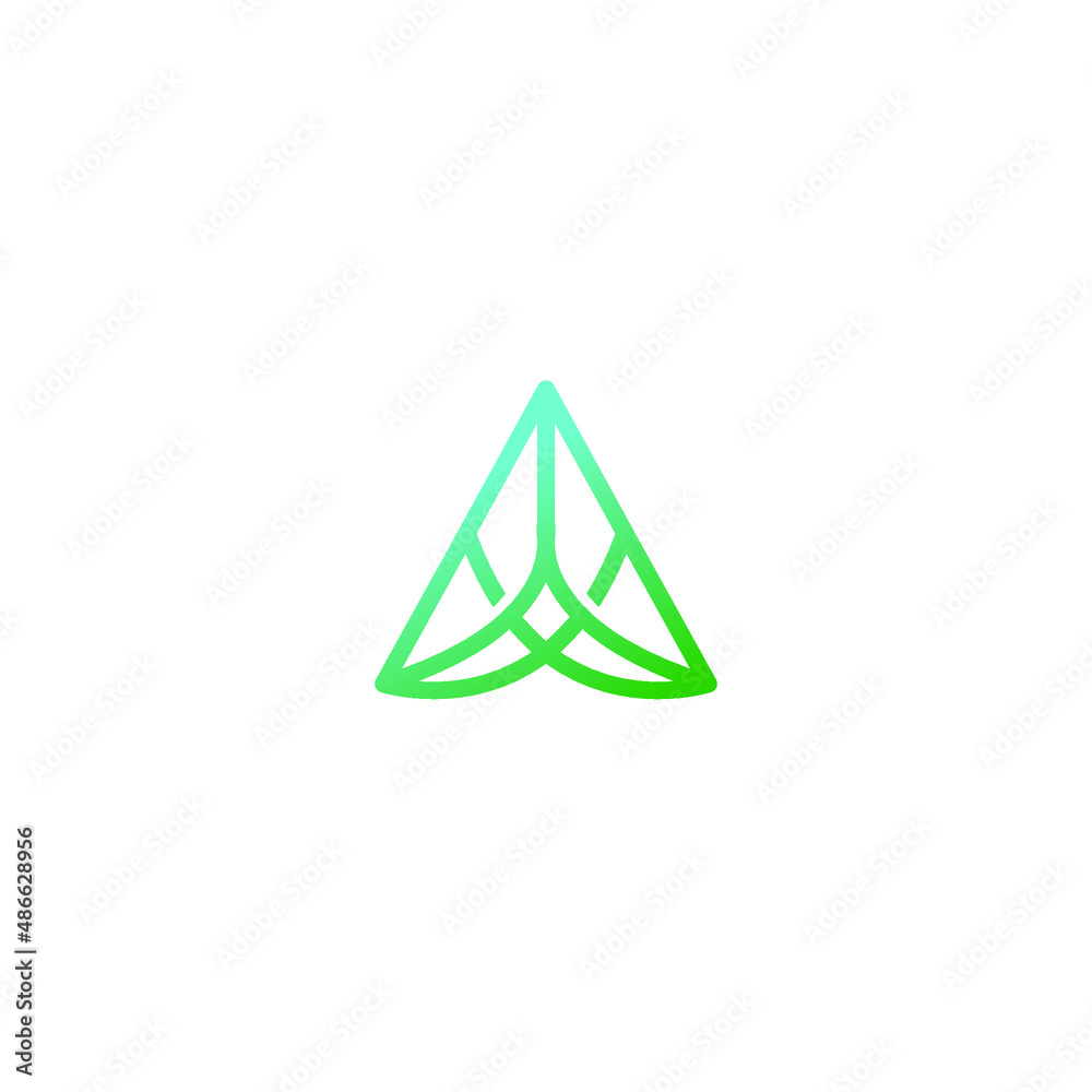 Letter A Combination Line Logo Design