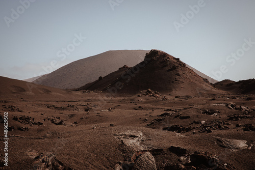Volcanic landscape in Lanzarote photo