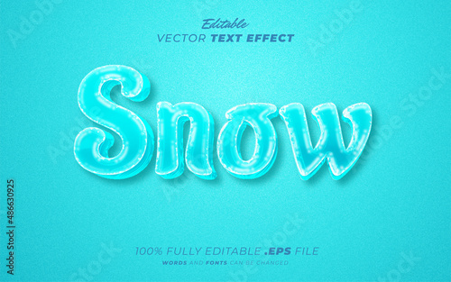 Snow editable text effect