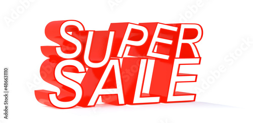Wallpaper Mural 3D super sale word on white isolated background Torontodigital.ca