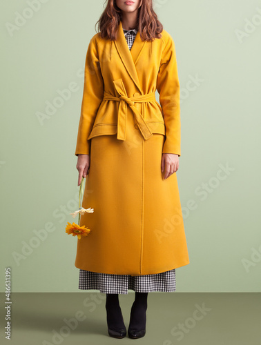 yellow coat