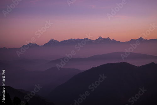 Morning View form Himalaya Darshan at Nainital
