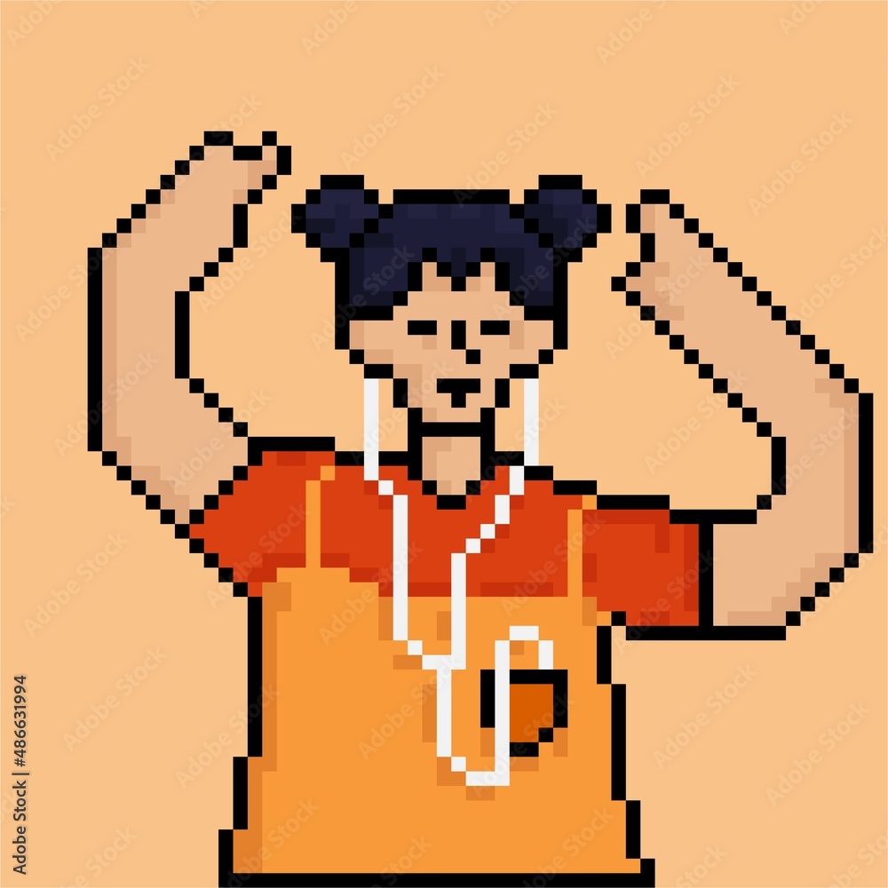 Fototapeta premium Pixel art style vector illustration