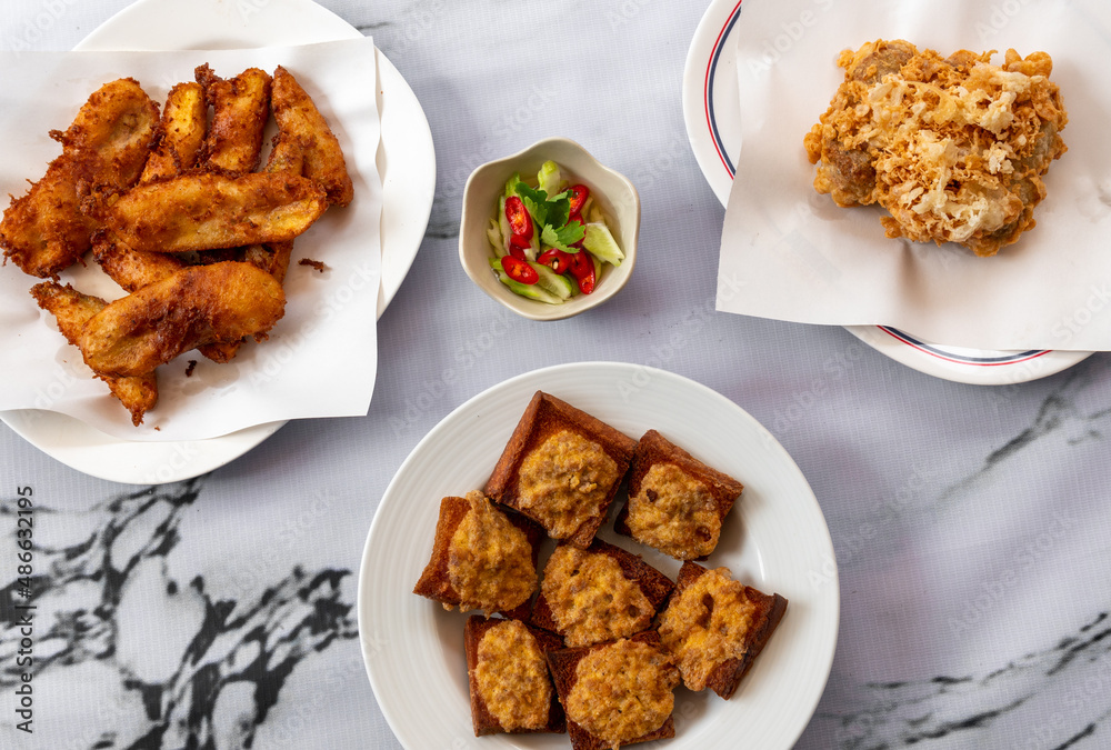 Thai Mixed Rice and Soup & Fried Bananas. Thai Mixed Rice and Soup & Fried Bananas.