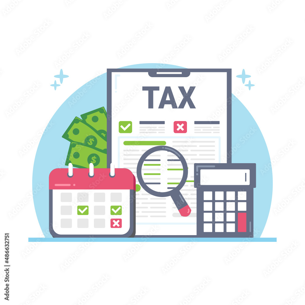 Tax Concept Illustration Tax Concept Illustration