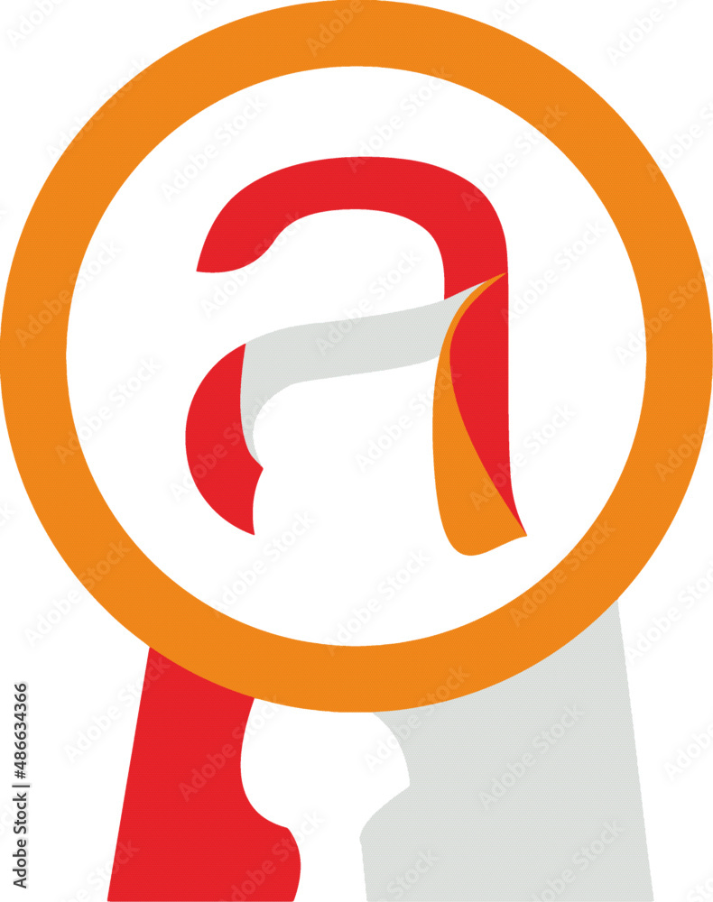 Fototapeta premium Logo of the letter A with circles