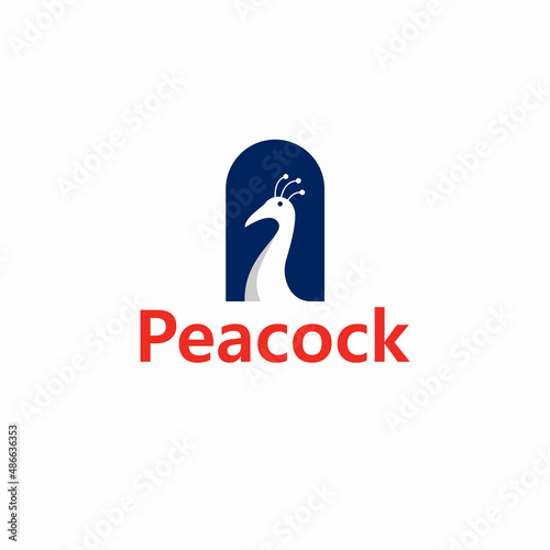 simple and modern peacock logo design template