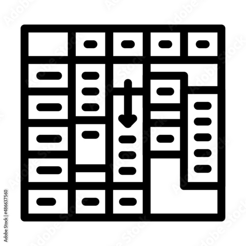 time table for planning line icon vector. time table for planning sign. isolated contour symbol black illustration