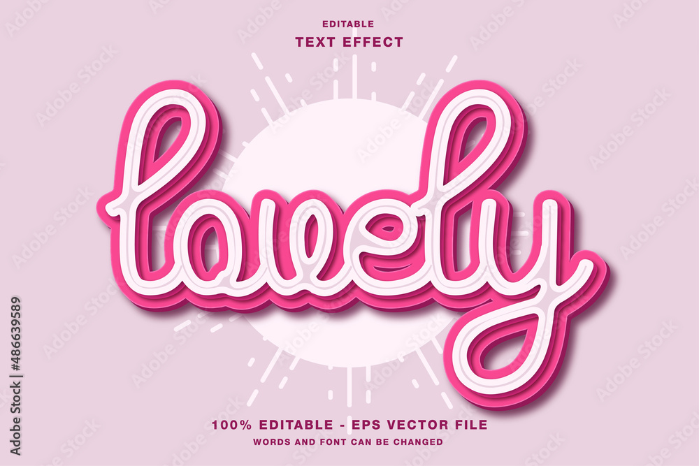 Lovely Pink 3D for Valentine's Day Editable Text Effect
