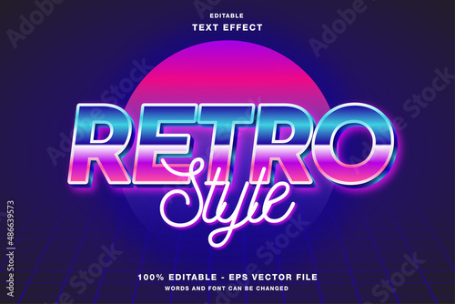 80's retro style editable text effect