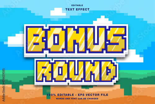 Arcade Game Pixel art editable text effect
