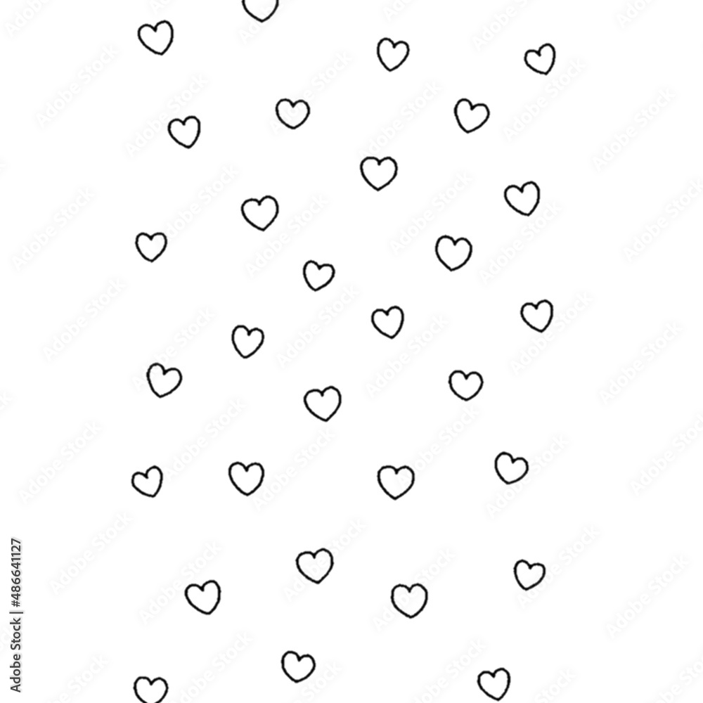 Black small heart isolated on white background for wallpaper and background illustration design for valentine's Day