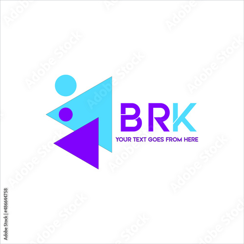 BRK letter logo creative design. BRK unique design photo