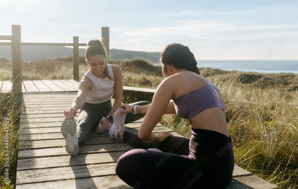 Two friends training Two friends training