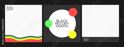 black history month social media template post