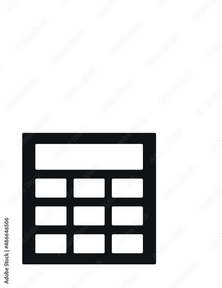 Calculator Glyph Icon Calculator Glyph Icon