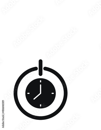 Scheduled power on & off Glyph Icon