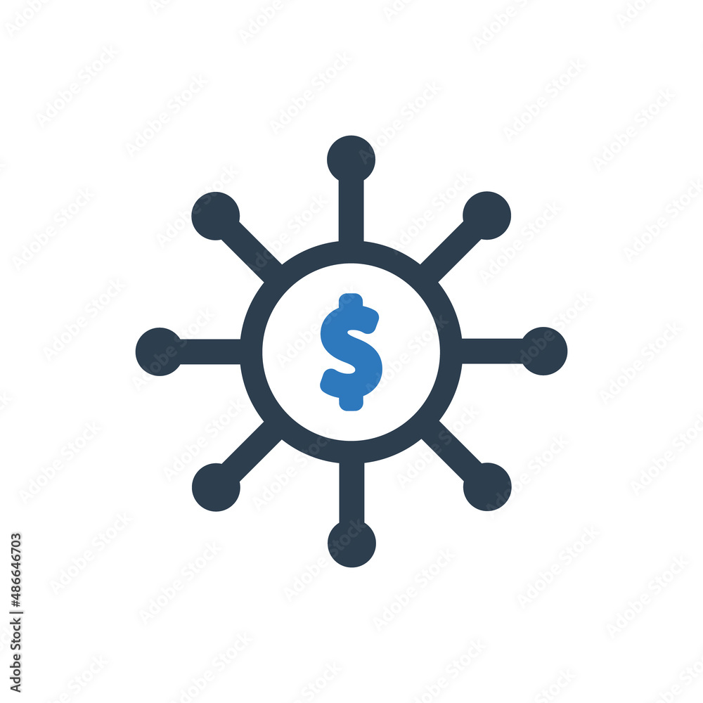 Banking network icon Banking network icon