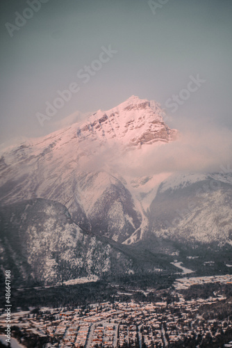 Snow Covered Mountain in Banff National Park Canada