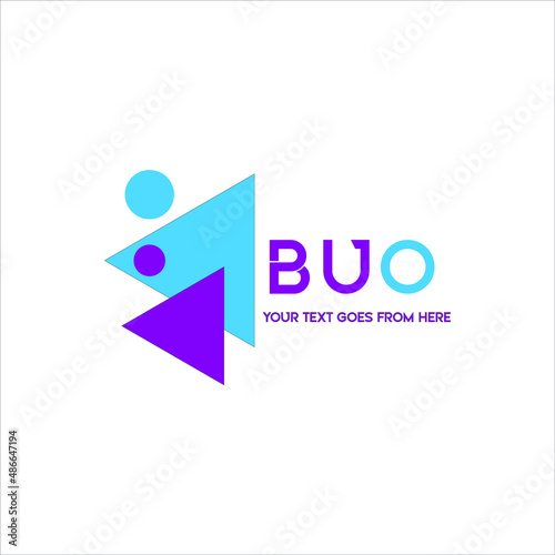 BUO letter logo creative design. BUO unique design photo