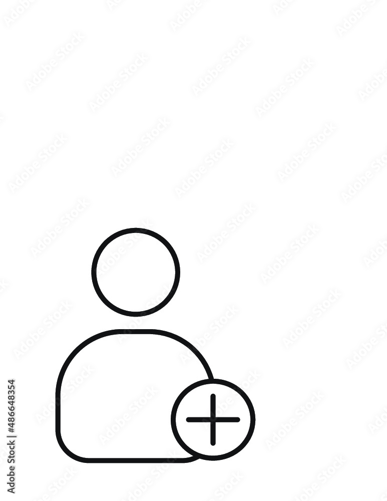 Add Account Line Icon Add Account Line Icon