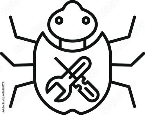 Bug Fixing Line Icon