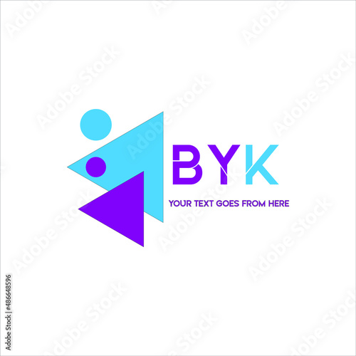 BYK letter logo creative design. BYK unique design photo