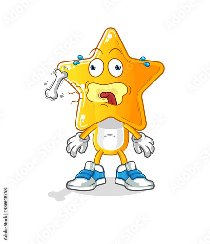 star head cartoon burp mascot. cartoon vector