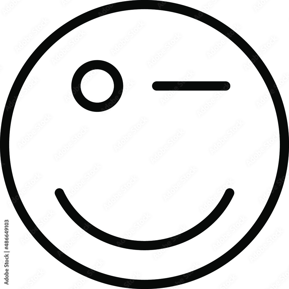 wink Line Icon wink Line Icon