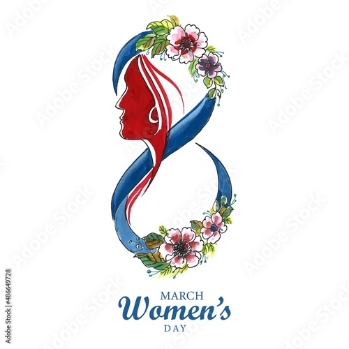 Happy womens day 8march greeting card design