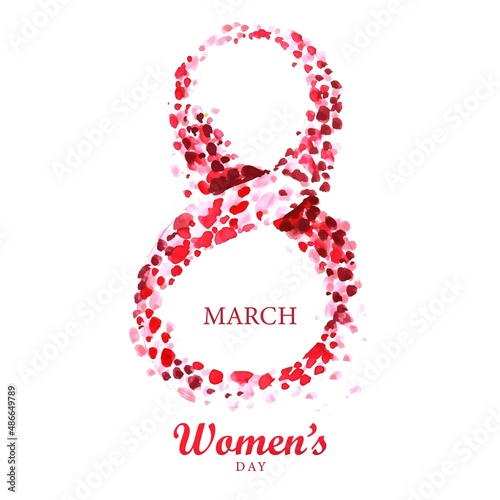 Happy Women's Day 8march concept card background