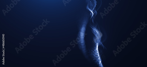 abstract beautiful wave technology background with blue light effect corporate concept. Futuristic point wave. Beautiful wave-shaped array of glowing dots. 