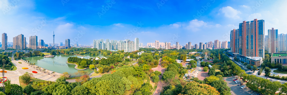 City environment of Xintiandi TV Tower, Changzhou, Jiangsu, China