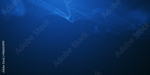 abstract beautiful wave technology background with blue light effect corporate concept. Futuristic point wave. Beautiful wave-shaped array of glowing dots. 