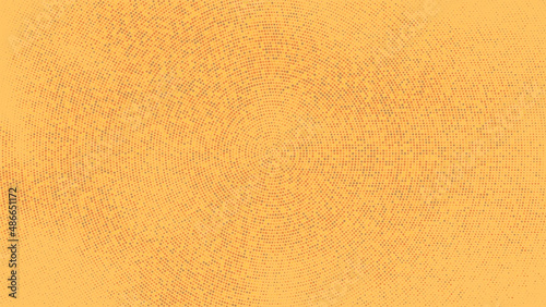 Sand Color Halftone Dotted Background. Yellow And Brown Abstract Circular Polka Dots Pattern. Digitally Generated Image. Vector Illustration, Eps 10.