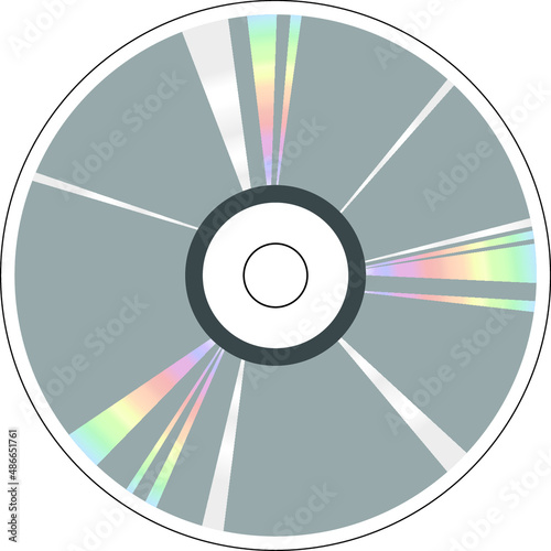 CD DVD icon vector.