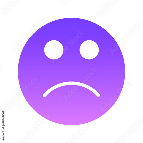 sad face Glyph Gradient