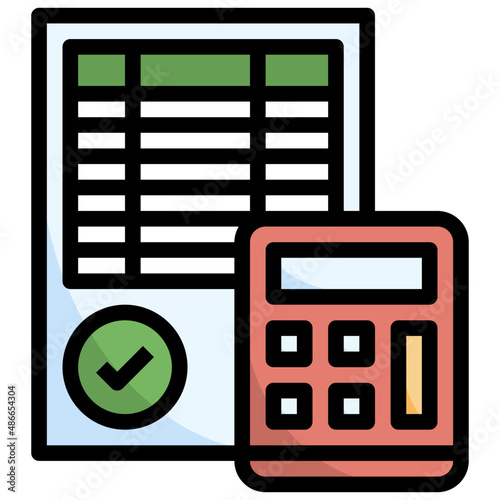 AUDIT filled outline icon,linear,outline,graphic,illustration