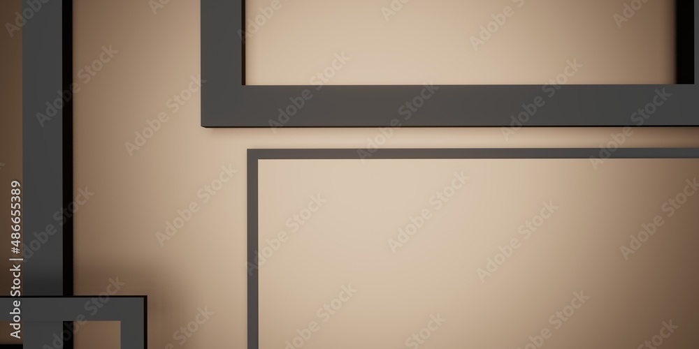 Reflection Square Frame Background for show products and placement of text 3D illustrations Reflection Square Frame Background for show products and placement of text 3D illustrations