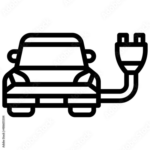 ELECTRIC CAR line icon,linear,outline,graphic,illustration