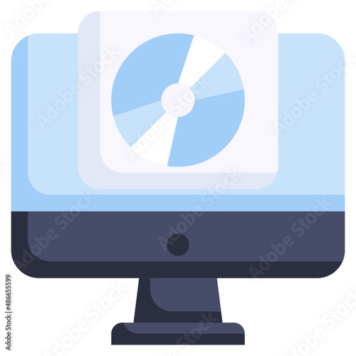 DISC flat icon,linear,outline,graphic,illustration