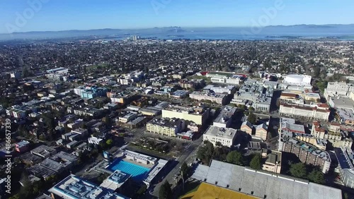 Berkeley, Aerial Flying, Downtown, California, Amazing Landscape photo