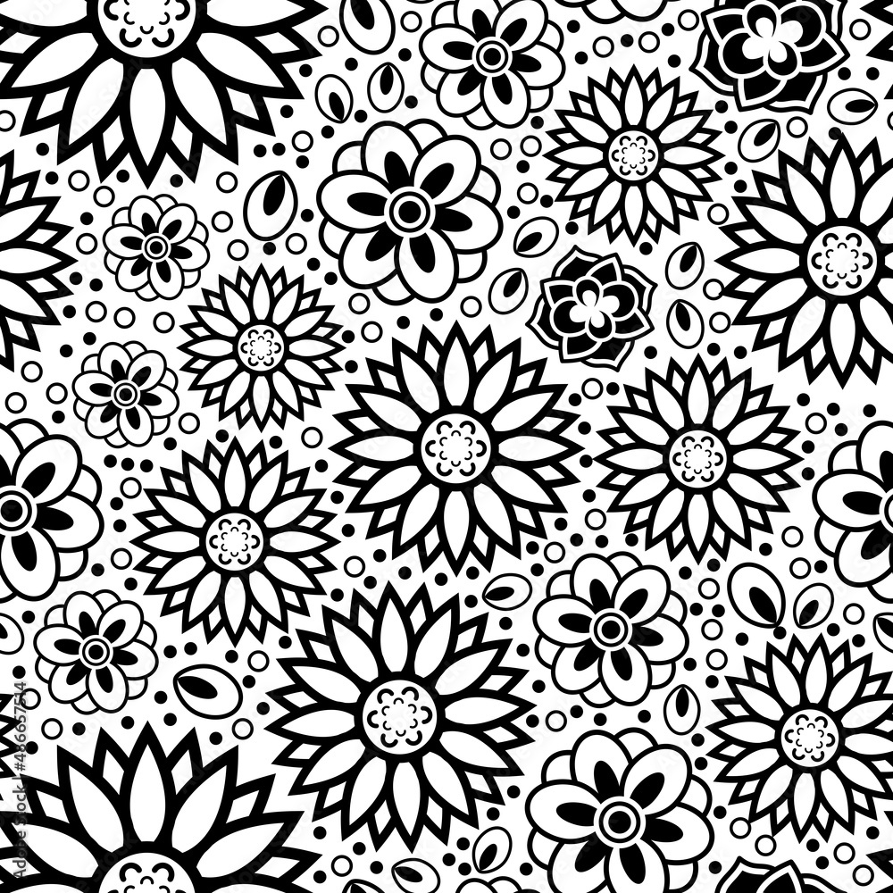 Beautiful and Simple Geometrical Flower Seamless Surface Pattern Design Beautiful and Simple Geometrical Flower Seamless Surface Pattern Design